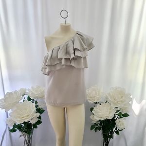 Banana Republic Silk One-Shoulder Ruffle Top